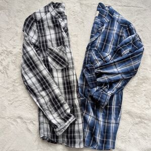 LOT OF 2 Plaid Weatherproof Tops